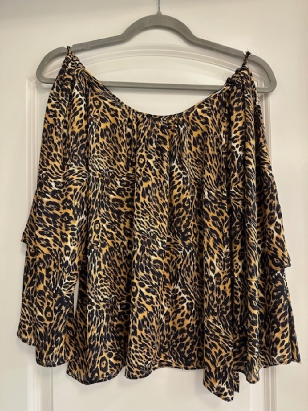 Parker, silk leopard print blouse
